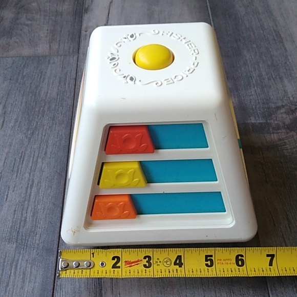 Fisher Price Quaker Oats Turn and Learn Vintage Busy Box Infant Toy 1978 #156 - Picture 11 of 12